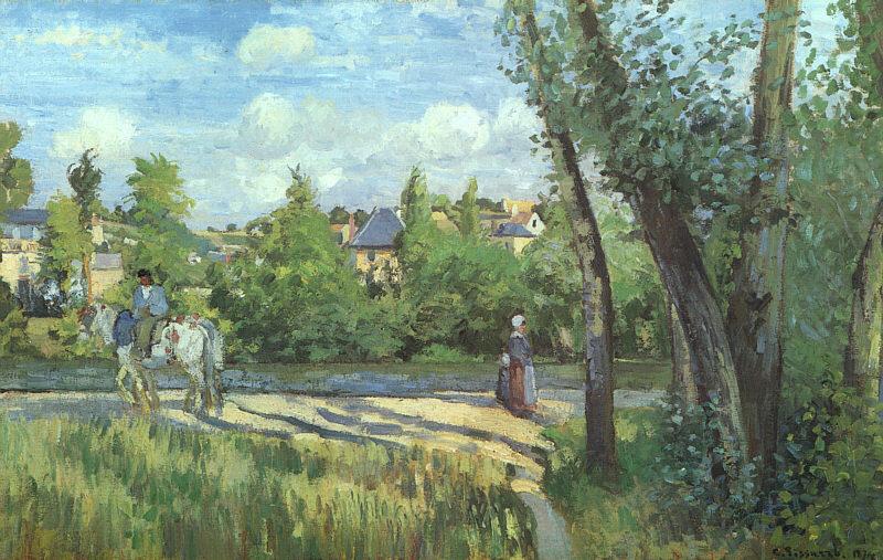 Camille Pissaro Sunlight on the Road, Pontoise china oil painting image
